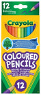 CRAYOLA COLOURED PENCILS (12)